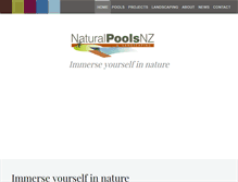 Tablet Screenshot of naturalpoolsnz.com